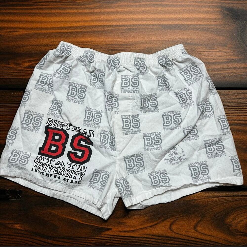 VINTAGE 90s Butthead State University Novelty Graphic Print Shorts Size XL